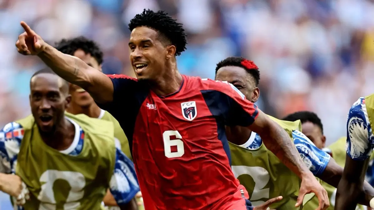 Selebrasi Kevin Pina usai mencetak gol ke gawang Paraguay. (Instagram/fifaworldcup)