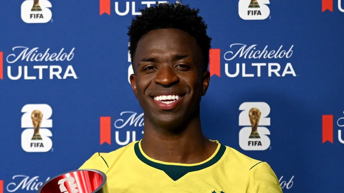 Vinicius raih Man of The Match dalam laga menghadapi Skotlandia di Piala Dunia 2026. (Instagram/brasil)