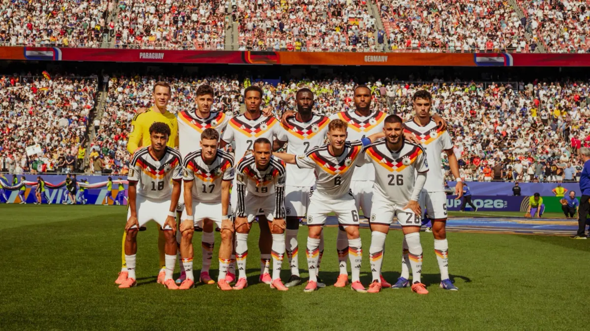 Line up timnas Jerman saat menghadapi Paraguay di Piala Dunia 2026. (Instagram/dfb_team)