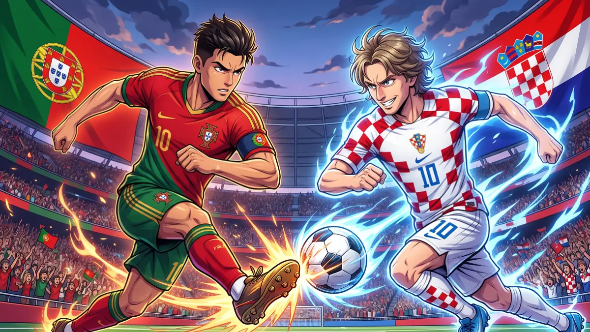 Simak analisis kekuatan tim dan prediksi Portugal vs Kroasia di Piala Dunia 2026. (FOTO: Ilustrasi by Gemini)