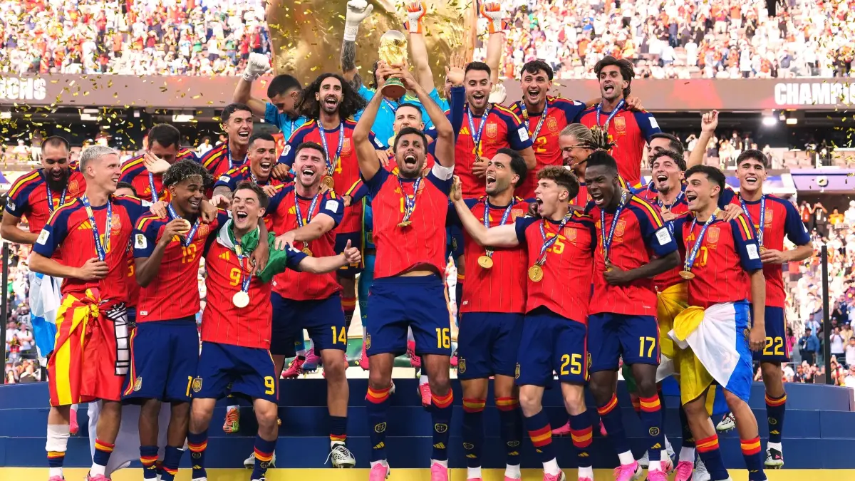 Timnas Spanyol berhasil menjadi juara Piala Dunia 2026. (Instagram/sefutbol)