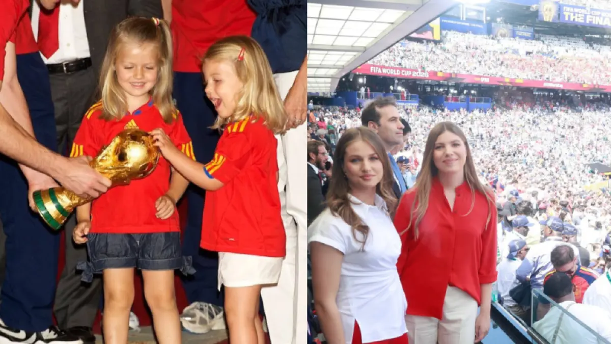 FOTO LAWAS : Foto Putri Leonor dan Sofia Bersama trofi piala dunia viral lagi.(instagram:@thebillionairesclub)