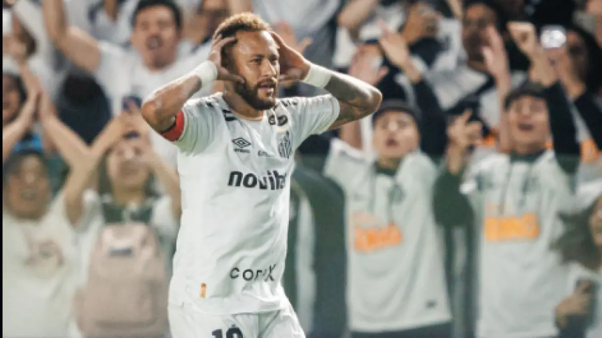 KONTROVERSIAL: Neymar cetak gol untuk Santos di Liga Brasil