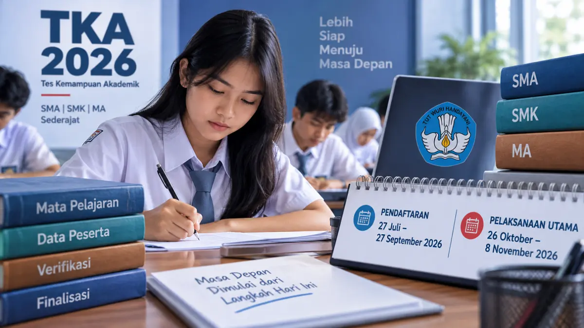 Ilustrasi Pendaftaran TKA 2026. (Radar Situbondo)