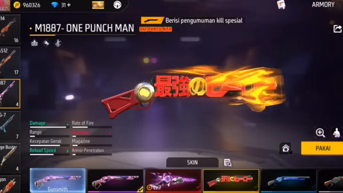 Shotgun M1887 One Punch Man. (YouTube/ColdGOD)