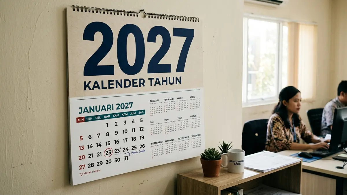 Ilustrasi kalender 2027. (AI)