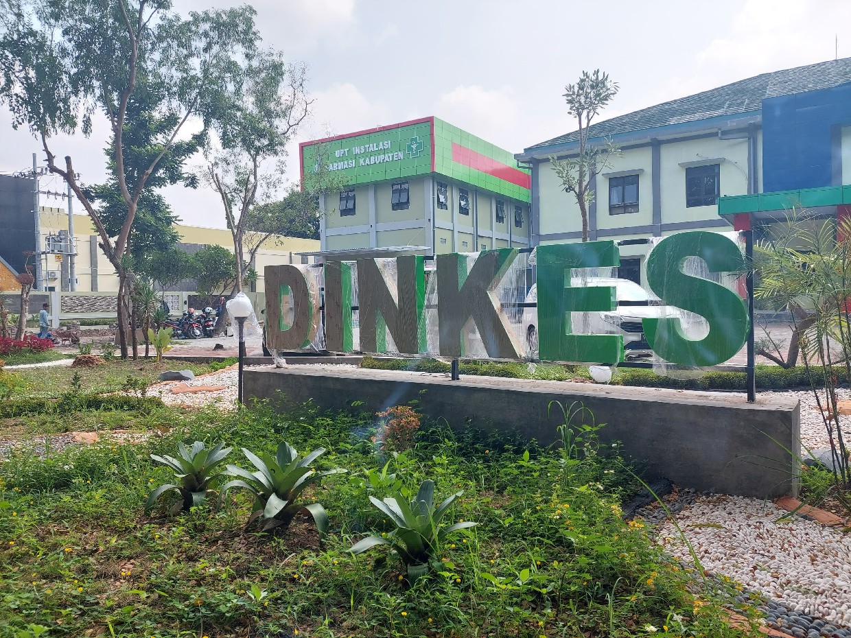 RAMPUNG: Proyek gedung IFK selesai dikerjakan, gedung ini dibuat sebagai pusat tempat farmasi milik Pemkab Jombang.