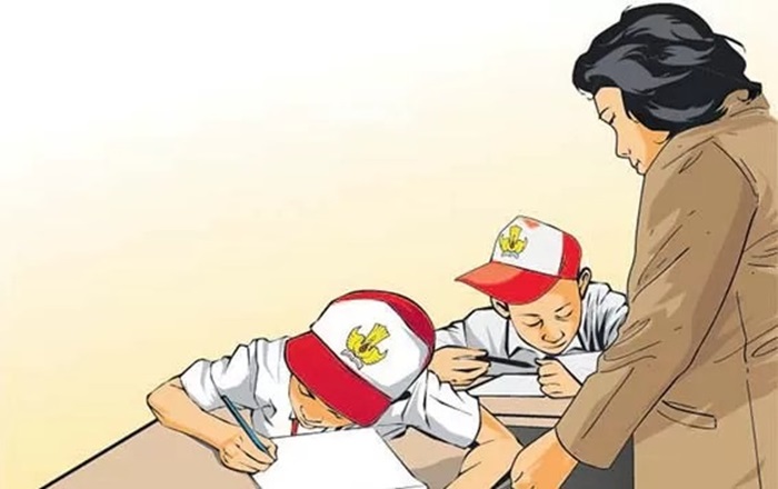 Ilustrasi kepala SD Negeri kosong.