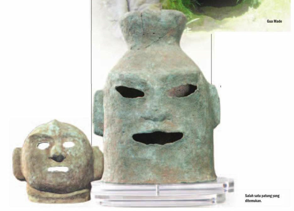 TEMUAN BERHARGA: Sejumlah temuan topeng di Situs Goa Made, Desa Made Kecamatan Kudu.