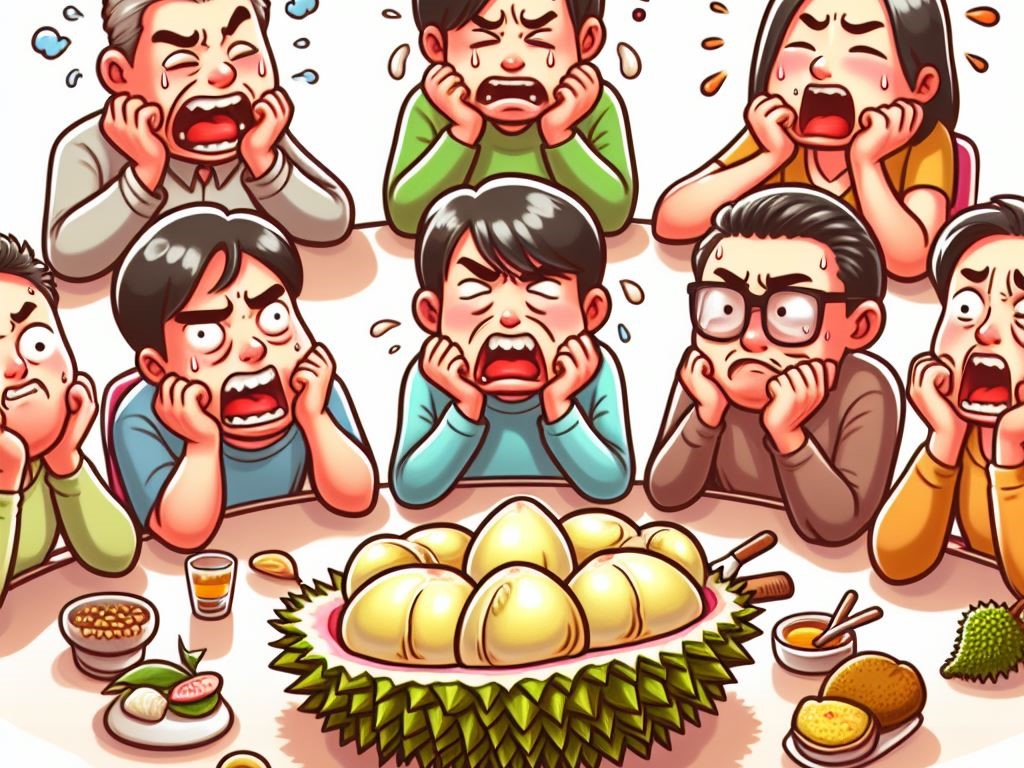 Ilustrasi mabuk durian.