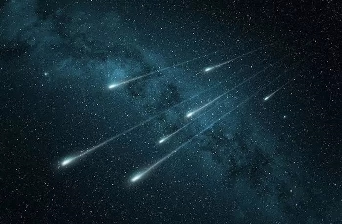 Ilustrasi meteor jatuh.