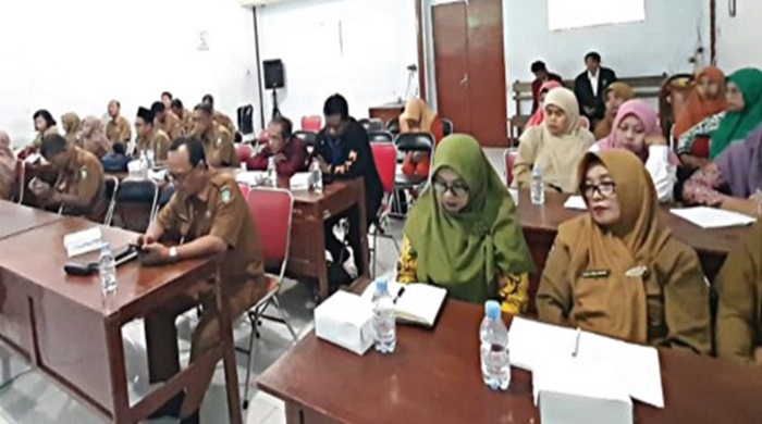 KREATIF: Kegiatan sosialisasi uji kompetensi pendidikan kesetaraan yang dihelat Dinas P dan K Jombang.