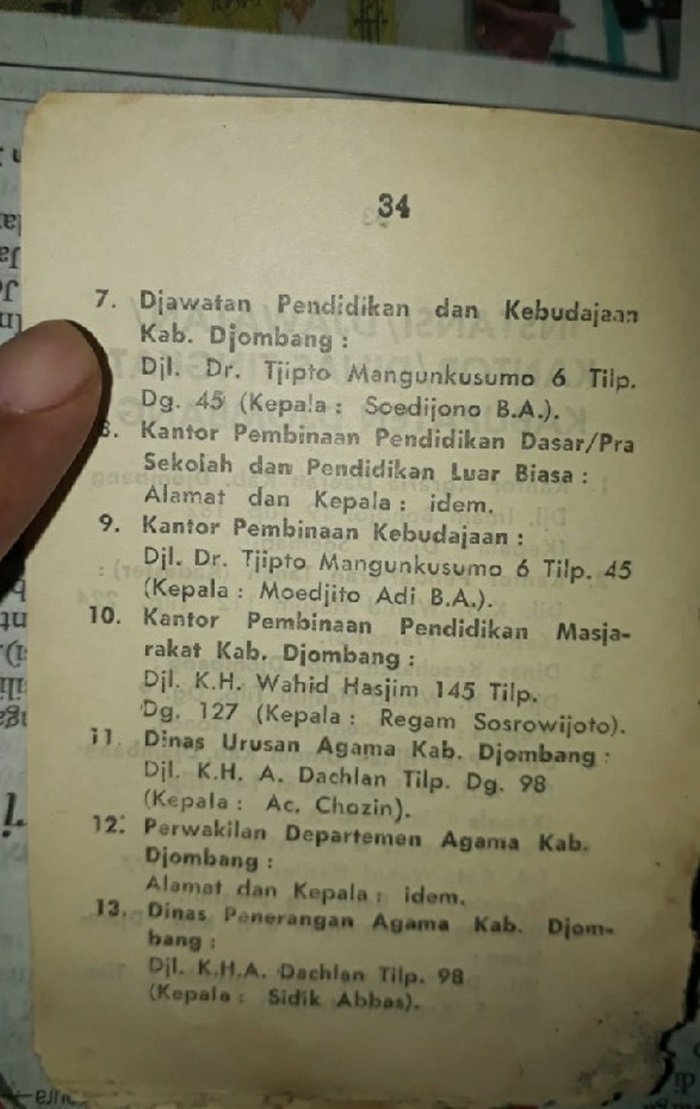 DJL KH A DACHLAN: Jalan di Jombang dengan nama wayang diganti nama-nama pahlawan nasional.
