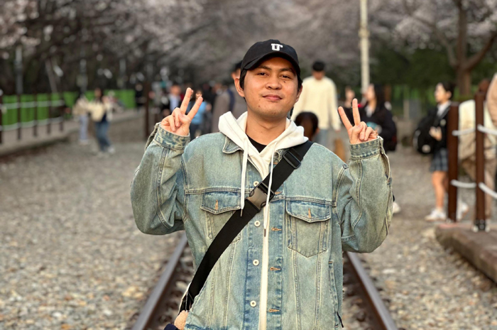 AKTIF PENELITIAN: Anjas Happy Prayoga warga Jombang kini kuliah S2 di Gyeongsang National University (GNU) Korea Selatan.