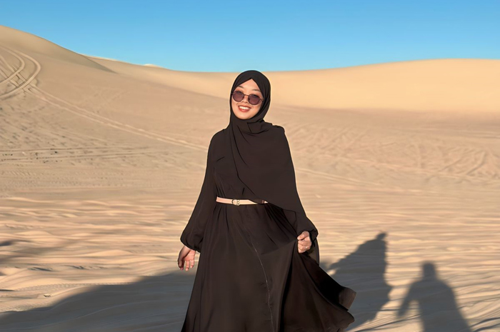 BERPRESTASI: Amrina Rosyada Salsabila warga Jombang yang kini kuliah di Universitas Al Azhar, Kairo, Mesir.