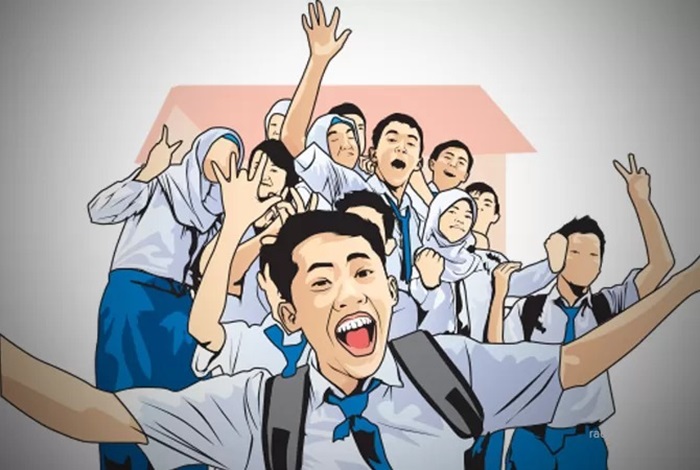 Ilustrasi siswa SMA.