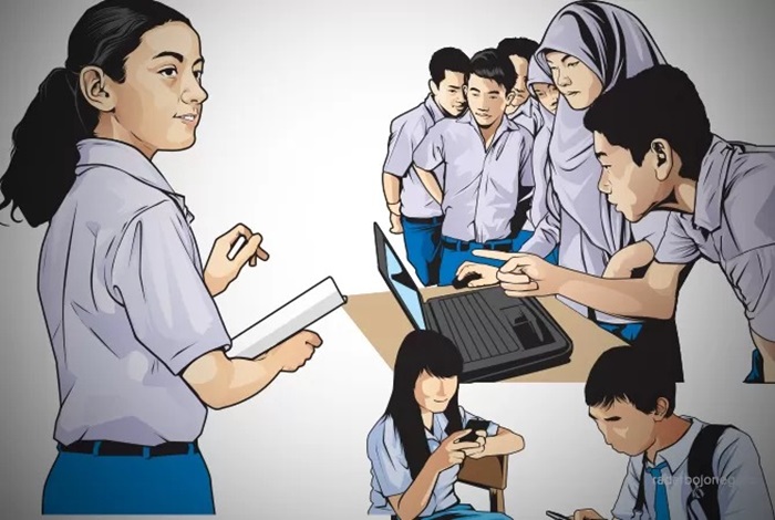 Ilustrasi siswa SMA