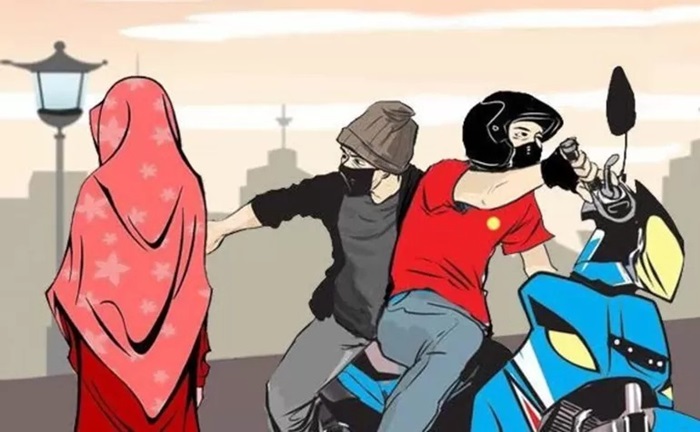 Ilustrasi begal payudara