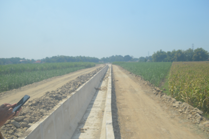 SUDAH DIURUK: Lokasi TKD di Desa Ngudirejo, Kecamatan Diwek, Jombang terdampak proyek irigasi Pariterong.