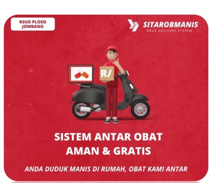 Ilustrasi program Sistem antar obat aman dan gratis (Sitarobmanis) RSUD Ploso, Jombang.