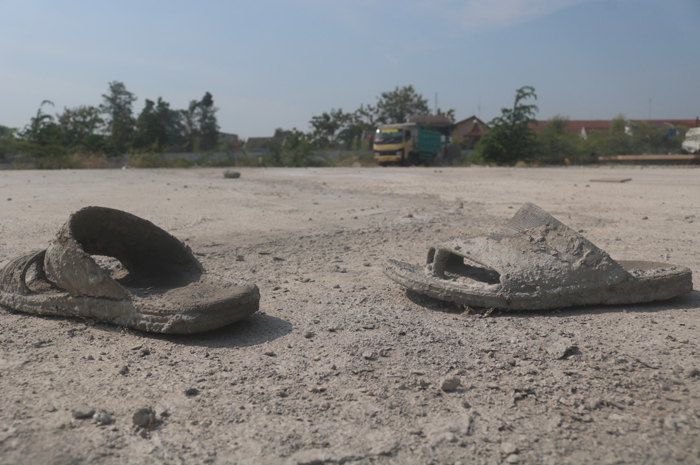 DICOR: Tempat yang disiapkan untuk landasan playground di sentra PKL Jl KH Ahmad Dahlan, Jombang.