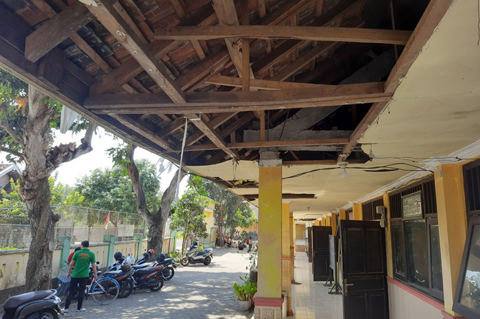 RUSAK PARAH: Kondisi SDN Jabon 2 Kecamatan Jombang yang rusak, (13/9).