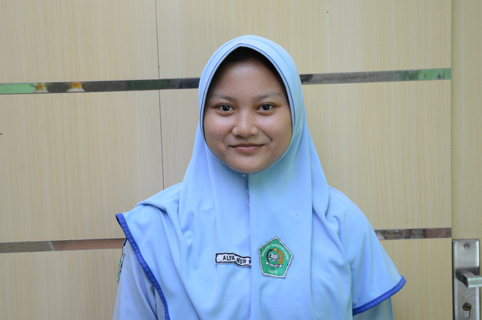 Alya Nur Fikriyah, kelas IX-O MTsN 3 Jombang