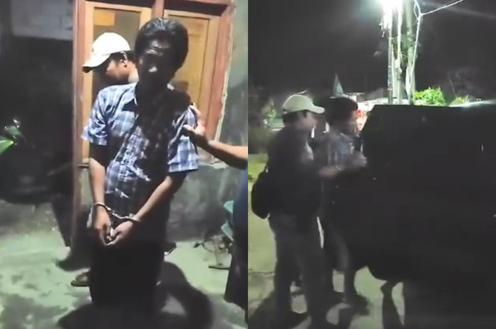 TERTUNDUK: SH, 37, seorang buruh tani asal Desa Wangkalkepuh, Kecamatan Gudo dibekuk Unit PPA Satreskrim Polres Jombang.