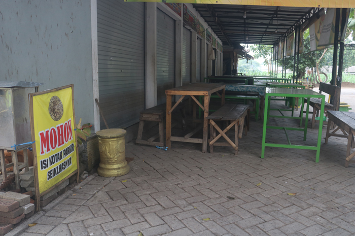 TERDAMPAK: Kondisi Situs Petirtaan Sumberbeji di Desa Kesamben, Kecamatan Ngoro, Jombang pasca akses menuju situs ditutup membuat area situs lumpuh total.