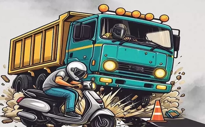 Ilustrasi kecelakaan lalu lintas.