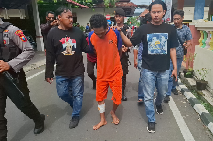 Polisi berhasil meringkus Eko Fitrianto, 37, pelaku mutilasi asal Dusun Plosowedi, Desa Plosogeneng, Kecamatan Jombang.