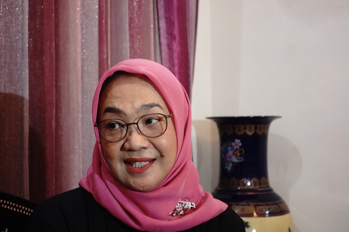 BERI HARAPAN: Ketua DPC PDI Perjuangan Jombang Sadarestuwati menyampaikan harapannya kepada pemerintah yang baru.