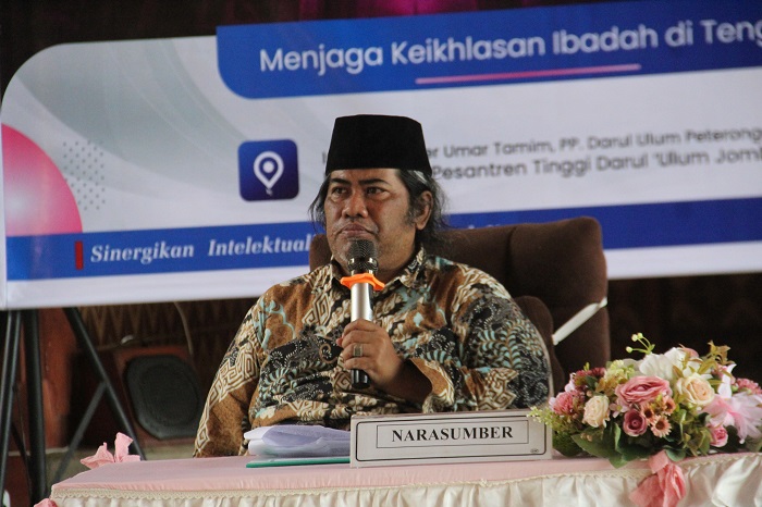 TELADAN: Wakil Dekan Undipdu, Dr KH Ali Muhsin MPdI  saat menjadi narasumber Kajian Ramadan Unipdu, di Islamic Center Unipdu, Rabu (13/3).