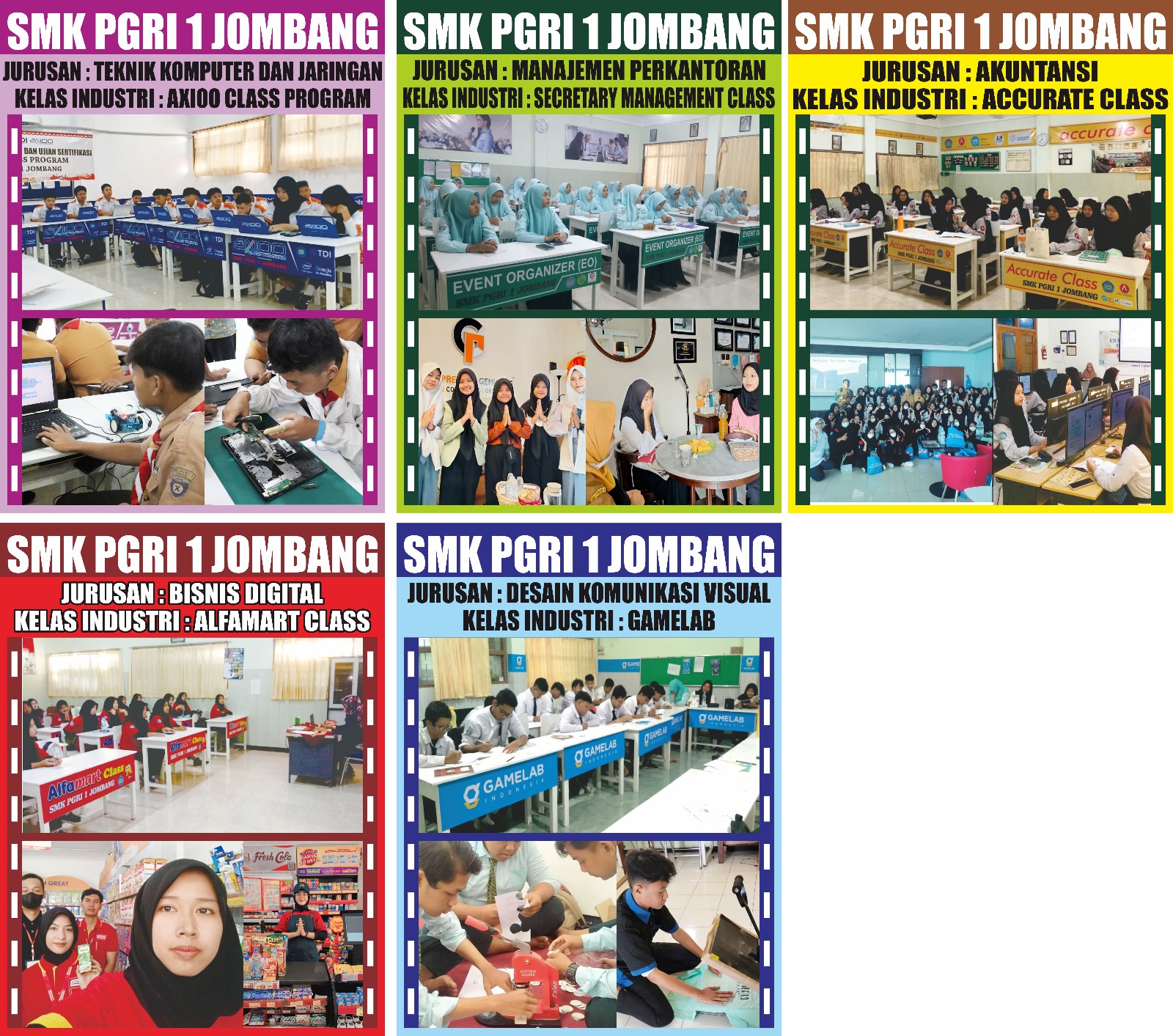 MENUNJANG: Beragam kelas industri yang disesuaikan dengan konsentrasi keahlian di SMK PGRI 1 Jombang.