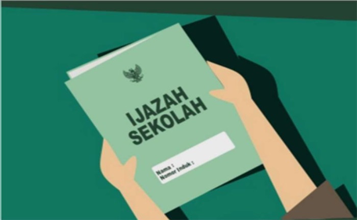 Ilustrasi ijazah sekolah