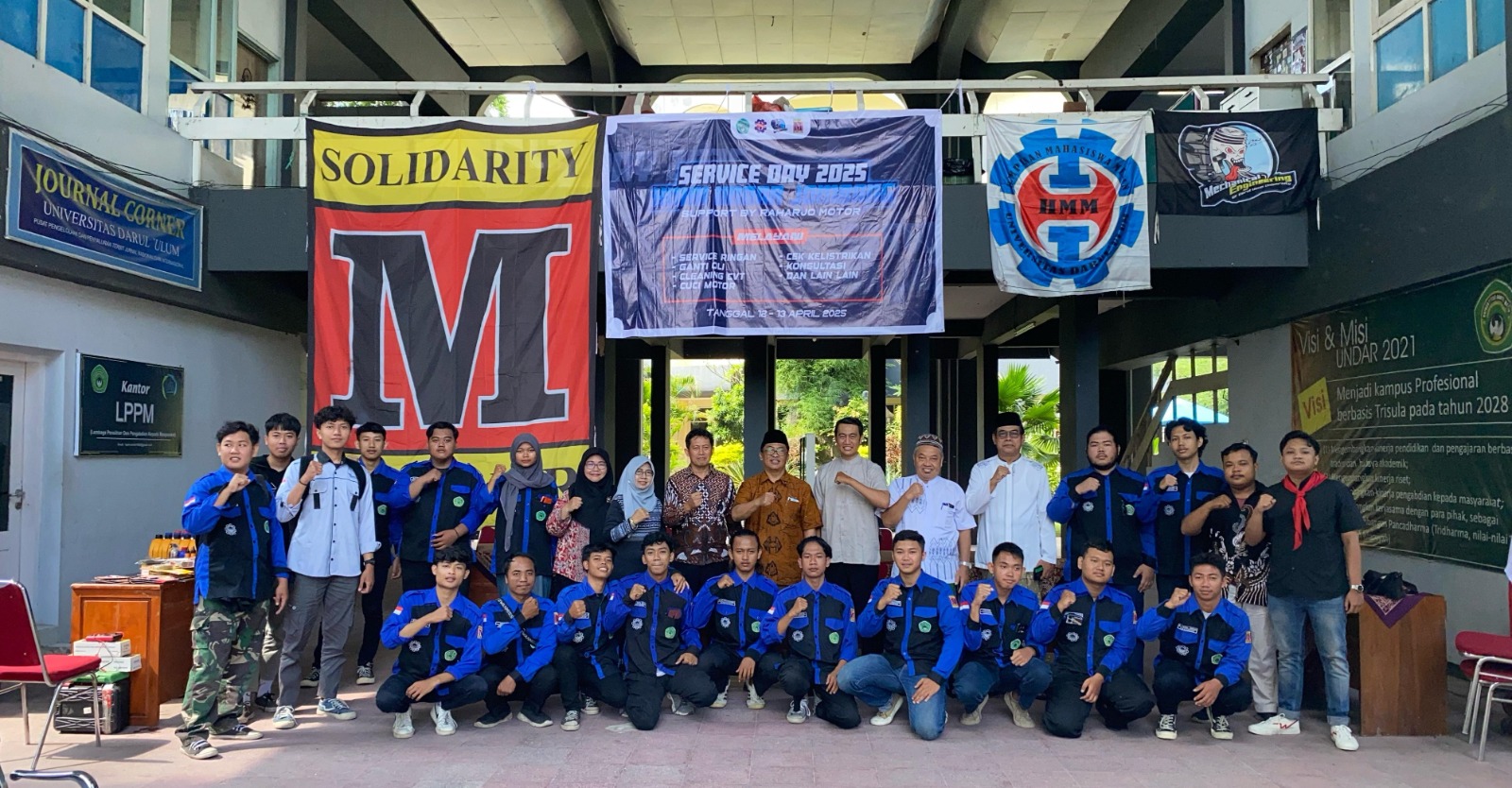 SOLID: Jajaran petinggi kampus Undar mendukung penuh pelaksanaan Service Day.
