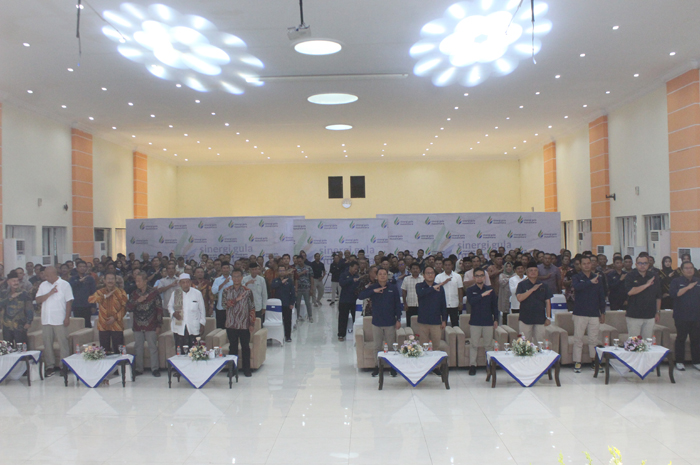 PT Sinergi Gula Nusantara saat halalbihalal di Gedung PG Djombang Baru, Selasa (15/4).