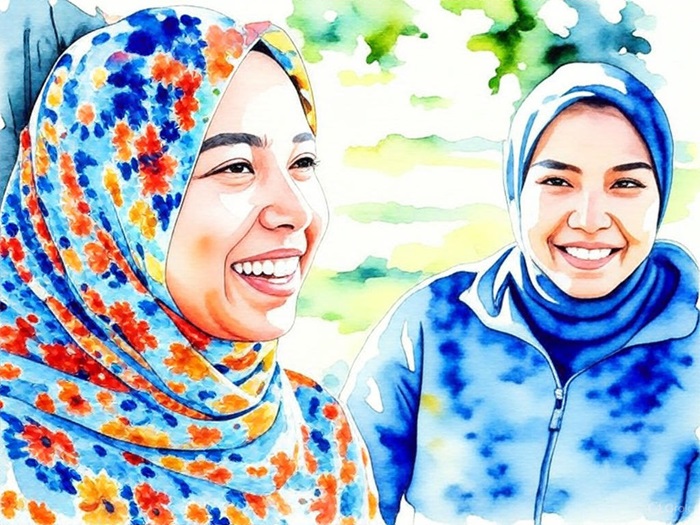 Ilustrasi cerpen Berbagi dengan Sahabat.