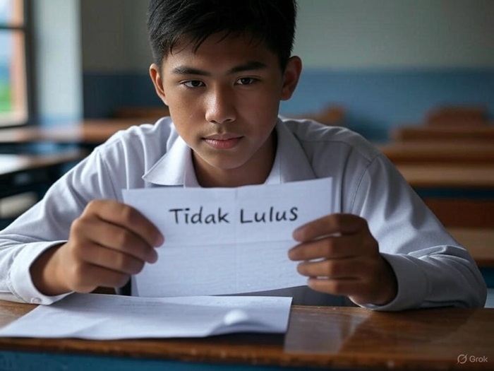 Ilustrasi siswa dinyatakan tidak lulus