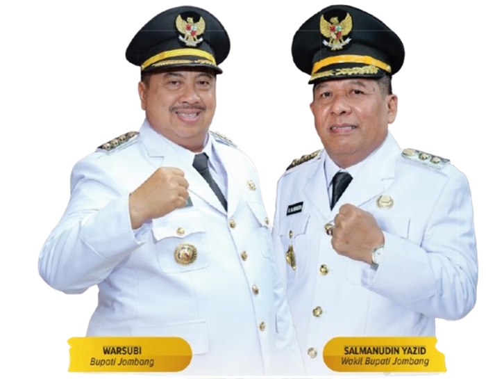 Bupati Jombang Warsubi dan Wabup Jombang Salmanudin Yazid.