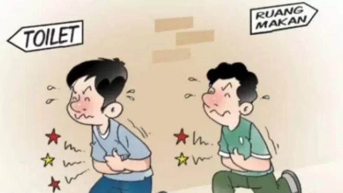 Ilustrasi keracunan makanan.
