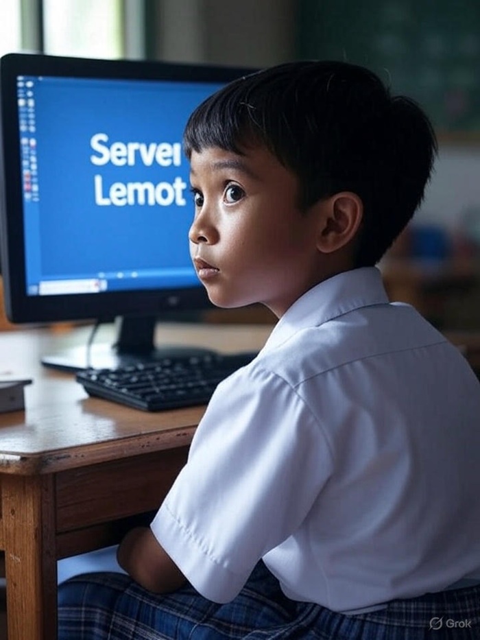 Ilustrasi SPMB SMP server lemot.