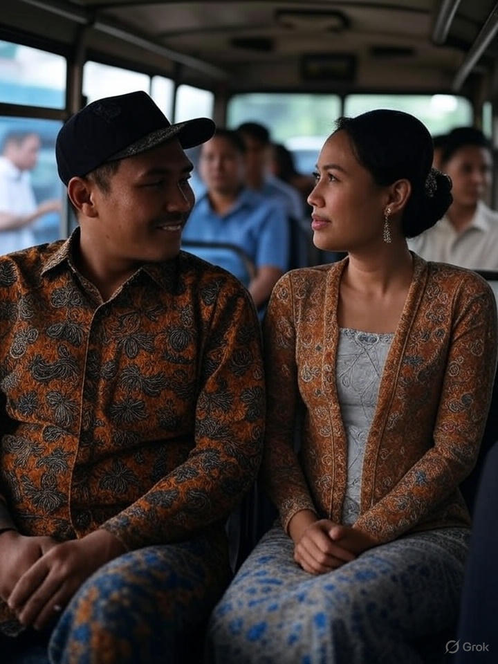 Ilustrasi di dalam bus.