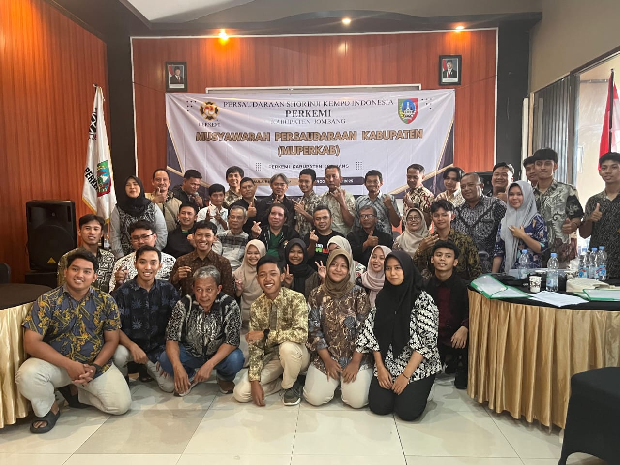 Wakil Ketua DPRD Jombang, HM Syarif Hidayatullah ST MMT (Gus Sentot), di musyawarah persaudaraan kabupaten (Muperkab) Shorinji Kempo Jombang di Diwek, Minggu (13/7).