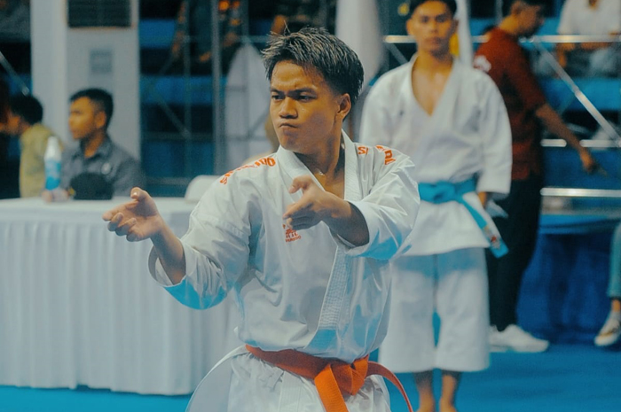 SEMANGAT: Muhammad Qidhirfath Alexander, karateka Jombang memiliki cita-cita jadi TNI.
