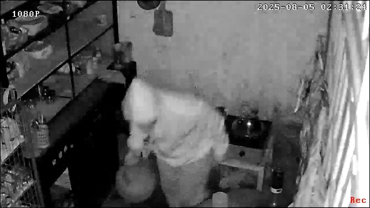 Aksi maling mencuri elpiji di warkop Desa Kayangan, Diwek Jombang yang terekam CCTV