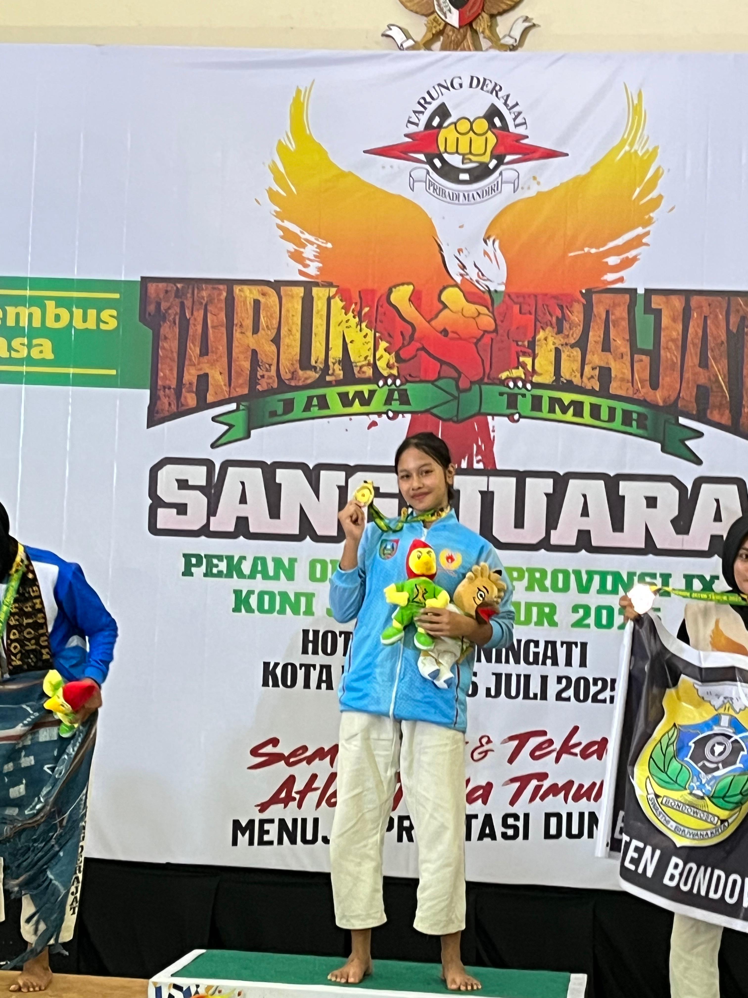 Ermifta Atma Puspa Hafsari, atlet tarung derajat Jombang yang akan berlaga di PON 2025