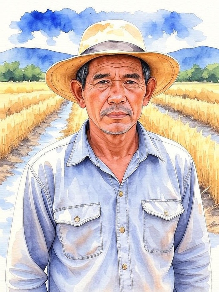 Ilustrasi petani tebu.