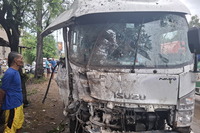 Kecelakaan beruntun melibatkan lima kendaraan terjadi di jalan arteri Jatipelem, Kecamatan Diwek, Jombang, Rabu (10/9).