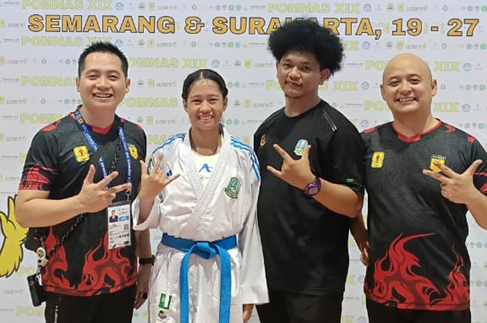 MEMBANGGAKAN: Karateka Jombang meraih juara 3 kumite -61 kg putri.